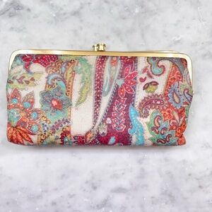 Gently Used HOBO Original Hobo Lauren Regal Paisley Leather Clutch Wallet